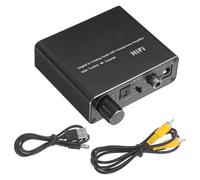 LALAFINA Convertisseur Audio Numérique-analogique Compact Câble USB et Câble Coaxial, Adaptateur Optique vers Analogique pour Home Cinéma, Compatible TV et Audio HiFi, Voyage, Qualité