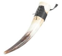 LALAFINA Corne à Boire Viking en Corne Naturelle, Tasse à Boire Grosse Capacité, Artisanale et Pratique, Décorative et Facile à Ranger pour Usage Quotidien