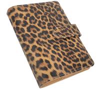 LALAFINA Couverture De Carnet De Budget Pu Classeur à Anneaux Rechargeable Pochette Décorative Pour Organiser Dépenses Facile à Nettoyer Et Personnalisable Léopard