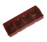 LALAFINA Distributeur de Nourriture Grosse Capacité pour Cochons 4 Compartiments en Plastique PP Marron Facile à Installer et Sécher, pour Ferme D'élevage Porcin