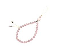 LALAFINA Dragonne Téléphone Portable Cristal Naturel Rose Bracelet Léger et Compact Charm Portable Anti-perte pour Téléphones Caméras et Accessoires Usage Quotidien Femme et Homme