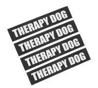 LALAFINA Écussons Réfléchissants 2 Paires, Autocollants et Solide pour de Chien en PU Noir pour Accessoires pour Chien en Sortie