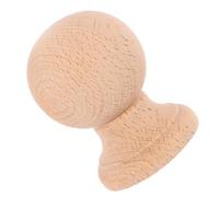 LALAFINA Embout Décoratif en Bois Massif 12x10 Cm Style Romain, Pied de Meuble Rond Sculpté, Embouts en Bois Brut pour Montants de Lit, Décoration Intérieure et Loisirs Créatifs