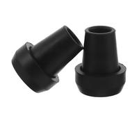 LALAFINA Embouts de Canne et Compatibilité Large en Caoutchouc Antidérapants Noirs Grip Renforcé Lot de 2 pour Bâtons de Randonnée pour Pierres Mouillées et Pentes Glacées