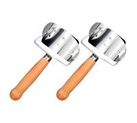 LALAFINA Emporte-pièces pour Pâte à Raviolis 2 Pièces Inox avec Manche en Bois, Coupe-pâte Manuel Antiadhésif, Outil la Cuisine pour Découpe Précise, Machine à Pâtes Manuelle, Ustensile