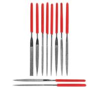 LALAFINA Ensemble de 10 Mini Limes Métalliques 2X100Mm Argentées, Limes Diamantées pour Travail Précis sur Bois, Verre et Métal, Outils Manuels pour Joailliers et Bricoleurs
