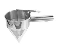 LALAFINA Entonnoir à Piston en Acier Inoxydable Argenté Détachable et Antirouille pour Camping et Barbecues Extérieurs, Distributeur Pratique pour Pâtisserie et Crêpes