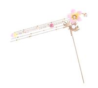 LALAFINA Épingle à Cheveux Style Vintage Pompon Doré et Perles, Accessoire Coiffure Chinoise Ancienne pour Chignon, Décoration Cheveux Femmes, Fêtes et Cérémonies