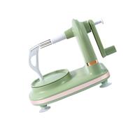 LALAFINA Éplucheur de Fruits Manivelle Manuel Vert en Acier Inoxydable et Design Antidérapant, Outil Pratique Cuisine à Domicile