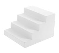 LALAFINA Escalier Miniature Cube Blanc Plâtre Accessoire Décoratif Durable et Photo Prop pour Décoration Intérieure et Présentoir sur Bureau Étagère ou Table