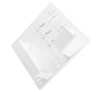 LALAFINA Étagère Murale de Rangement sans Percer en Plastique Blanc, Panneau Perforé pour Salon Cuisine, Gain de Place et Installation Facile