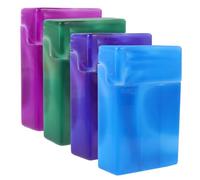 LALAFINA Étui à Cigarettes en Plastique 4 Pièces Motif Marbré pour 100 Unités Compartiments, Protection Compacte et Design Créatif pour Usage Familial ou Extérieur Couleur Aléatoire