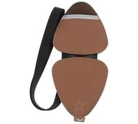 LALAFINA Étui à Médiators en Cuir Noir, Capacité 24, Lanière | Rangement Léger, Évite la Chute des Médiators, Format Compact à Emporter Partout