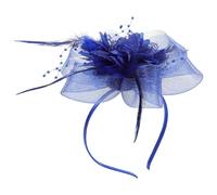 LALAFINA Fascinateur Plume Vintage Léger et Confortable pour Mariage, Serrage-tête Bibi Élégant en Maille Pince, Petit Chapeau Rétro pour Diverses Occasions