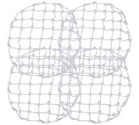 LALAFINA Filet de Sécurité et Installation Pratique Nœud Solide 4 Pièces en Polyester Blanc pour Protection Anti-chute pour Puits Municipal de Regards et Canalisations