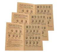 LALAFINA Guide d'apprentissage du Mahjong en Papier 3pcs Règles Rapides pour Débutants et Apprentissage Visuel pour Réunions Sociales et Pratique