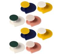 LALAFINA Hameçons sans Trace Adhésifs 8pcs en ABS pour Salle de Bain, Installation sans Perçage, Fixation Forte, Forme Simple Couleur Aléatoire