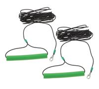 LALAFINA Harnais pour Perroquet et Perruche Vert Confortable en Latex et Acier Inoxydable, Cordon de Vol pour Oiseau de Compagnie 2pcs, pour Sorties en Extérieur sans Abîmer Le Plumage