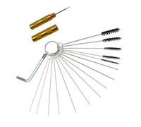 LALAFINA Kit Complet de Nettoyage Airbrush avec Brosses Acier Inoxydable Tube Cleaner et Accessoires pour à Peinture Entretien Facile et Rangement Pratique