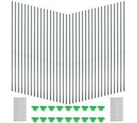 LALAFINA Kit D’arceaux de Serrage en Fibre Verte pour Plantes et Fleurs | Laisse Passer la Lumière, Protège des Animaux, Design Adaptable, Installation Facile, Fermes et Cultures