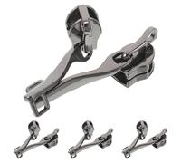 LALAFINA Kit de Réparation Fermeture Éclair Tirettes Métalliques, 4 Paires pour Valises et Paquet de Voyage, Nylon Double Couche Antidéflagrant Trou de Verrouillage