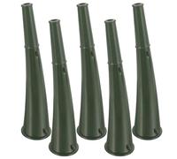 LALAFINA Klaxons de Signalisation Verts en Plastique 5pcs, Cornes Portables Polyvalentes pour Fêtes et Concerts, Formation des Fauteurs de Bruit et Support D'événements