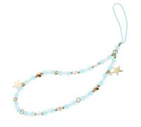 LALAFINA Lanière de Téléphone à Perles Étoiles Bracelet Poignet Anti-perte Pendentif Charme Cristal pour Femmes et Filles Accessoire Élégant pour Étui Portable