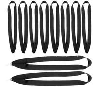 LALAFINA Lot de 10 Rubans de Cou de Médaille en Polyester Noir Mousqueton, Faciles à Mettre et Sécurisent Suspendre des Médailles pour Compétitions Scolaires