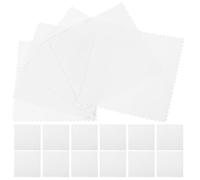 LALAFINA Lot de 100 Chiffons D'essuyage en Tissu Suède Blanc pour Bijoux, Chiffon de Nettoyage Portable et Polissage pour Bijoux et Lunettes
