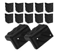 LALAFINA Lot de 12 Gardes d'angle en Plastique Noir pour Haut-parleurs et Amplificateurs, Protection Étanche et Polyvalente pour Usage Intérieur et Événements Extérieurs