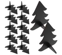 LALAFINA Lot de 12 Mini Tableaux Noirs Double Face en Bois de Sapin de Noël Étiquettes Réutilisables pour Décoration de Fête Étiquetage Alimentaire Mariage Maison Hôtel Bar Style