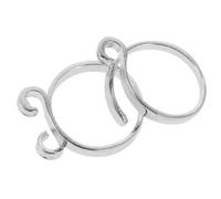 LALAFINA Lot de 2 Anneaux à Tricoter Réglables en Alliage Tressé, Bagues au Crochet Légères et Compactes pour Couture et Tricot, Accessoires Pratiques pour Fil, Bijoux D’artisanat