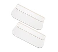 LALAFINA Lot de 2 Étagères Murales Pliables Blanches en PP Petite Lèvre, Capacité de Charge Élevée, Étagère Flottante sans Perçage pour Chambre et Balcon