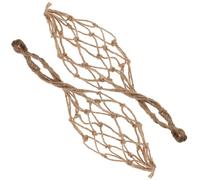 LALAFINA Lot de 2 Filets Porte-Bouteilles de Vin en Corde de Jute Robuste, Paquet de Transport Vintage pour Bocaux à Vin 1 à 2 litres, Fourre-Tout Portable pour Voyage et Rangement Maison