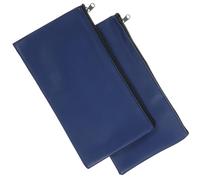 LALAFINA Lot De 2 Pochettes en Cuir PU avec Fermeture Éclair pour Ranger Vos Espèces Vos Chèques Et Vos Dépôts Bancaires