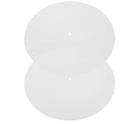 LALAFINA Lot de 2 Tapis de Platine en Feutre Blanc Protecteurs pour Platines Vinyles, Antidérapants et Réduisant le Bruit de Fond, pour Dj et Passionnés de Son