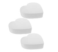 LALAFINA Lot de 3 Modèles de Gâteau en Mousse de Cœur 20 CM X 5 CM Mousse Polystyrène Blanche Mannequins à Gâteaux pour Décoration de Mariage et Loisirs Créatifs