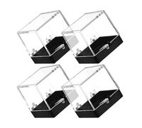 LALAFINA Lot de 4 Boîtes Transparentes en Plastique pour Spécimens, Boîte de Rangement Facile à Nettoyer, pour Minéraux et Bijoux
