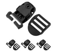 LALAFINA Lot de 4 Clips de Couverture Spa Noirs en Plastique Rigide, Loquets à Clip Faciles à Installer pour Kit de Réparation de Couverture de Spa