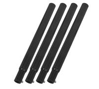 LALAFINA Lot de 4 Pieds de Rechange en Acier Inoxydable Noir pour Réchaud de Camping Support Rallongé et Amovible Pied Surélevant Stable pour Poêle à Bois Extérieur Accessoire Robuste