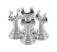 LALAFINA Lot de 4 Pinces en Métal Argenté pour Cartes de Table et Notes, Fixation Sécurisée Design Compact pour Tables de Réception et Événements