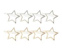 LALAFINA Lot de 8 Barrettes à Cheveux Étoile à Cinq Branches en Alliage de Zinc Argenté, Délicates et Élégantes, pour Cheveux Épais, Présent Fête des Mères