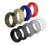 LALAFINA Lot de 9 Anneaux en Silicone Ronds Unisexes, Confortables et Sûrs Peau, Cuisine Nettoyage Couleur Aléatoire
