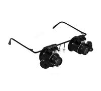 LALAFINA Loupe de Bijouterie 20X avec Éclairage LED Outil de Réparation pour Montres et Bijoux Lunettes Ajustables Travaux de Précision