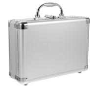 LALAFINA Mallette en Alliage D'aluminium Argentée Mousse Rembourrée, Mallette de Rangement Sécurisée pour Instruments et Caméras, Protection Robuste et Transport Facile