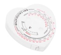 LALAFINA Mètre Ruban Portable en Plastique Blanc Forme Cœur avec Fonction Auto-enroulement et Ruban Adhésif Double Face pour Mesurer le Corps Taille