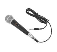 LALAFINA Microphone Filaire Dynamique Noir pour Karaoké Professionnel avec Câble Intégré, Réduit les Bruits de Souffle et Convient aux Conférences Publiques
