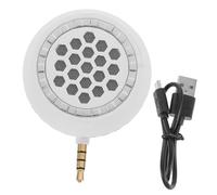 LALAFINA Mini Haut-Parleur Portable Plug and Play avec Jack pour Téléphone Tablette et PC Amplificateur Audio Rechargeable Blanc 5V DC