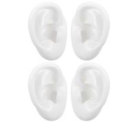 LALAFINA Modèle D'oreille en Silicone Simulation Réaliste pour Entraînement Piercing à L'oreille Blanc 2 Paires, pour Pratique Professionnelle et Institutions