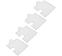 LALAFINA Moule en Silicone Souple 14X11 CM pour sous-Verres Puzzle Blanc 4 Pièces Kit DIY pour Usage Maison et Fêtes Fabrication de Dessous de Verre en Résine